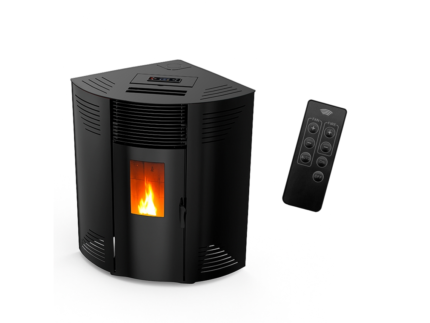 Salamandra A Pellets De Canto Iseos 12,2 Kw Preto Sannover